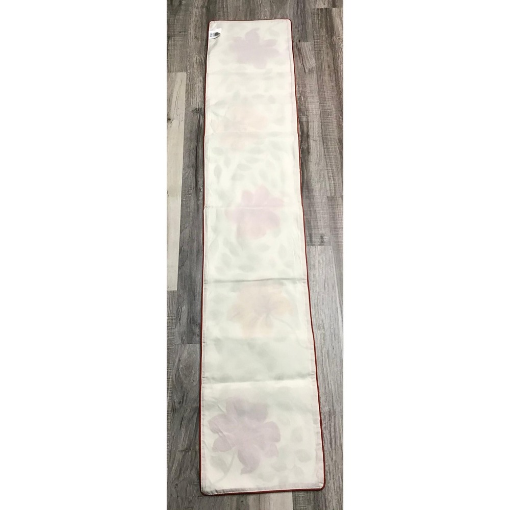 Pier 1 Imports Floral Embroidered Table Runner 14x72 Cotton Lined Boho Whimsical - Picture 12 of 12